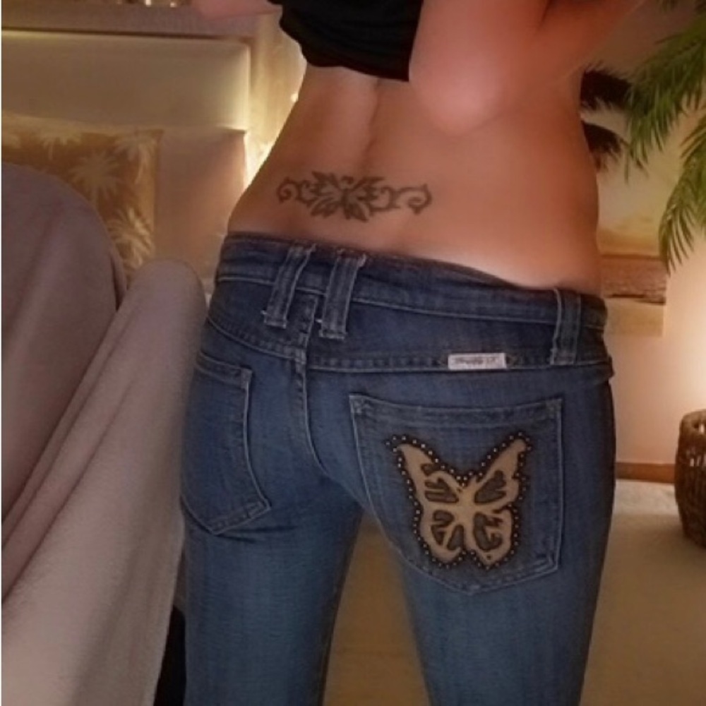 Y2k Frankie B low rise butterfly jeans - Picture 11 of 12